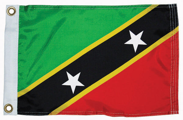 ST KITTS  FLAG 12X18 NYLON (93199)