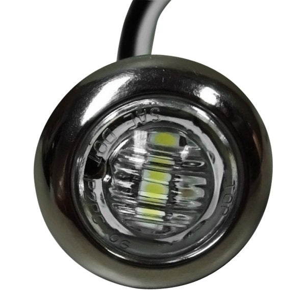 1 1/8 PUSH-Inch LED MIN With Stainless Steel BZL (LED-51978-DP)