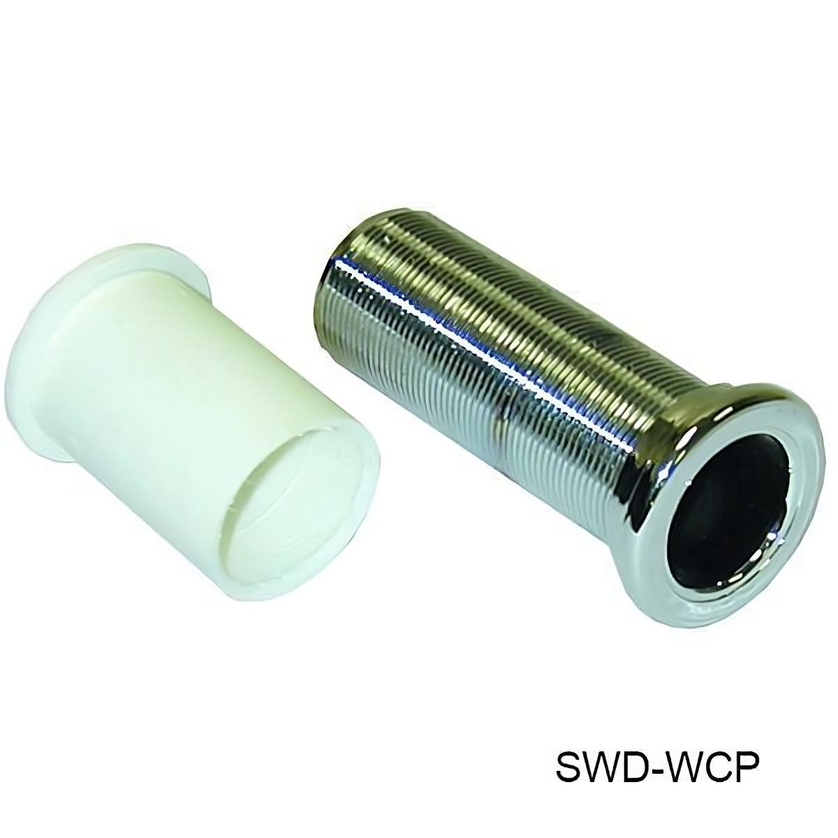 SPLASHWELL DRAIN-Chrome/WHITE (SWD-3WCP-DP)