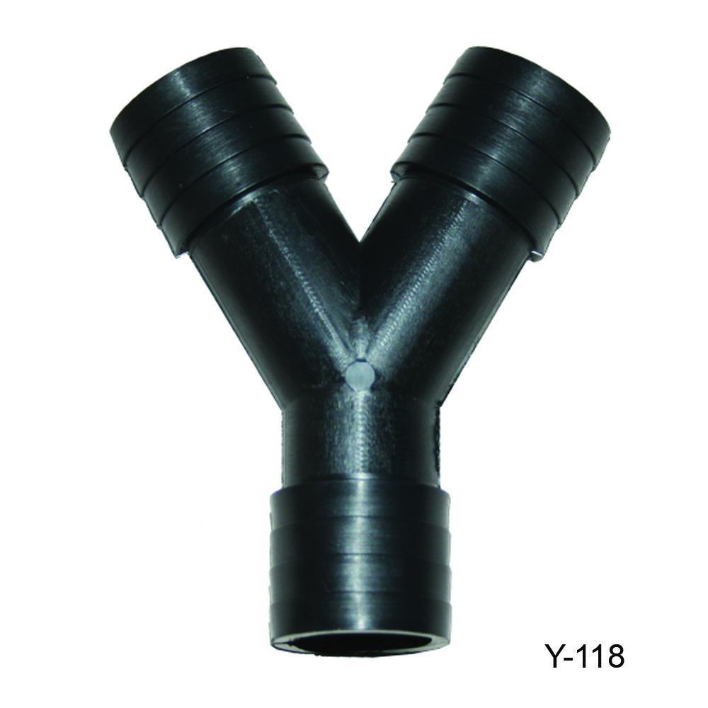 1 1/2 BARBED Y FITTING BLACK (Y-112-DP)